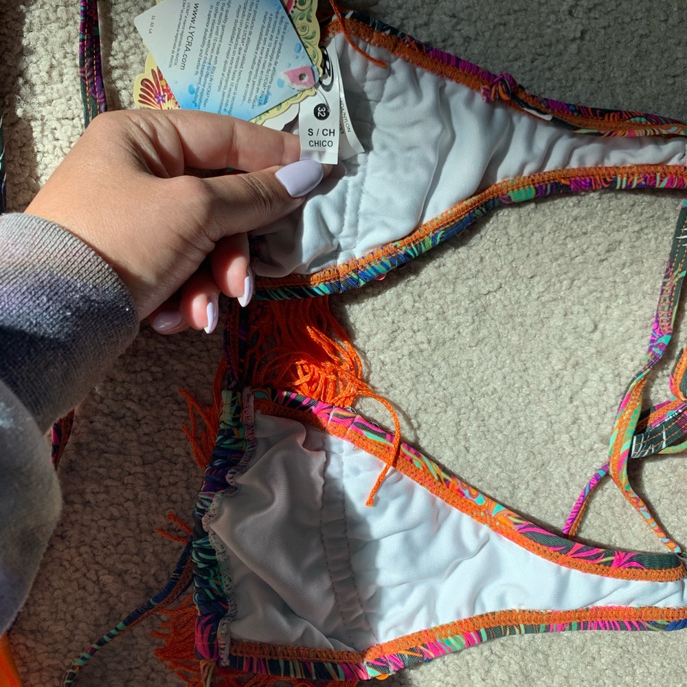 Babalu Colombian Embellished Fringe Bikini - Picture 6 of 7